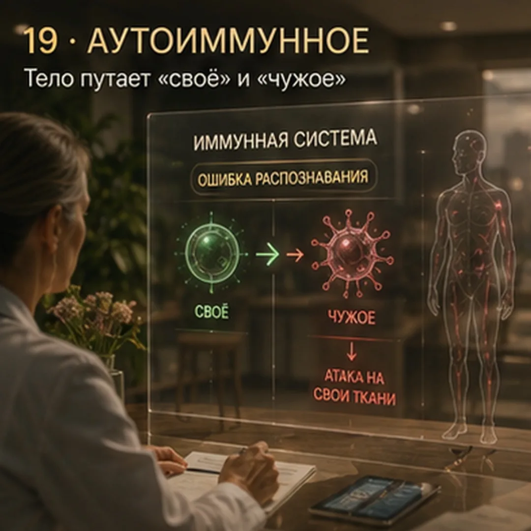 Аутоиммунное — не когда организм напал на себя. Когда он перестал различать своё и чужое.