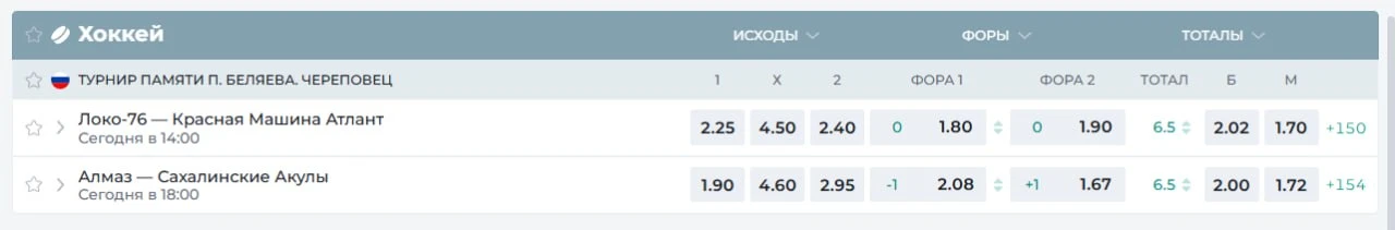 Всем привет! 🤝

Уже начинаются предсезонные турниры МХЛ, так что будем следить, и если что ставить.