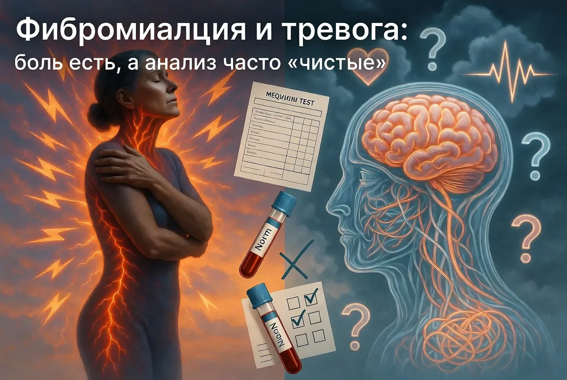 Фибромиалгия и тревога - почему боль есть, а анализы часто «чистые»

Вы просыпаетесь с ломотой, будт