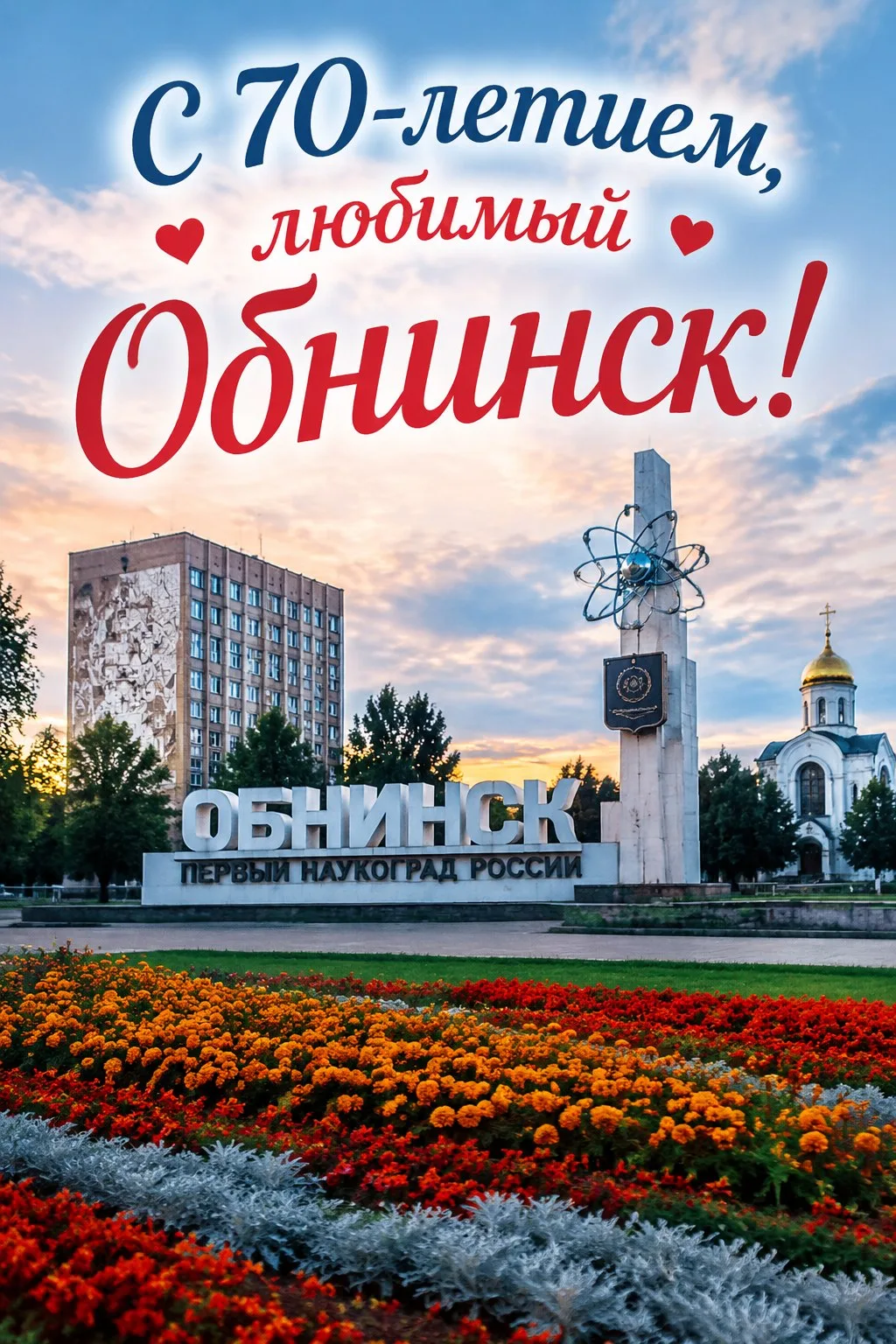 🎉 С Днём рождения, Обнинск! Сегодня нашему любимому городу исполняется 70 лет! 🎉

От всей души жел