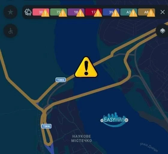 Мост через Днепр перекрыт после авиаудара РФ. Красиво. 😍