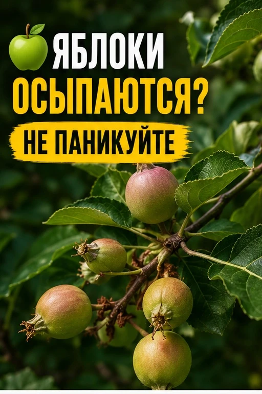 🍏 Яблоки начали осыпаться? Не спешите паниковать.

В июне дерево часто само сбрасывает часть завязе