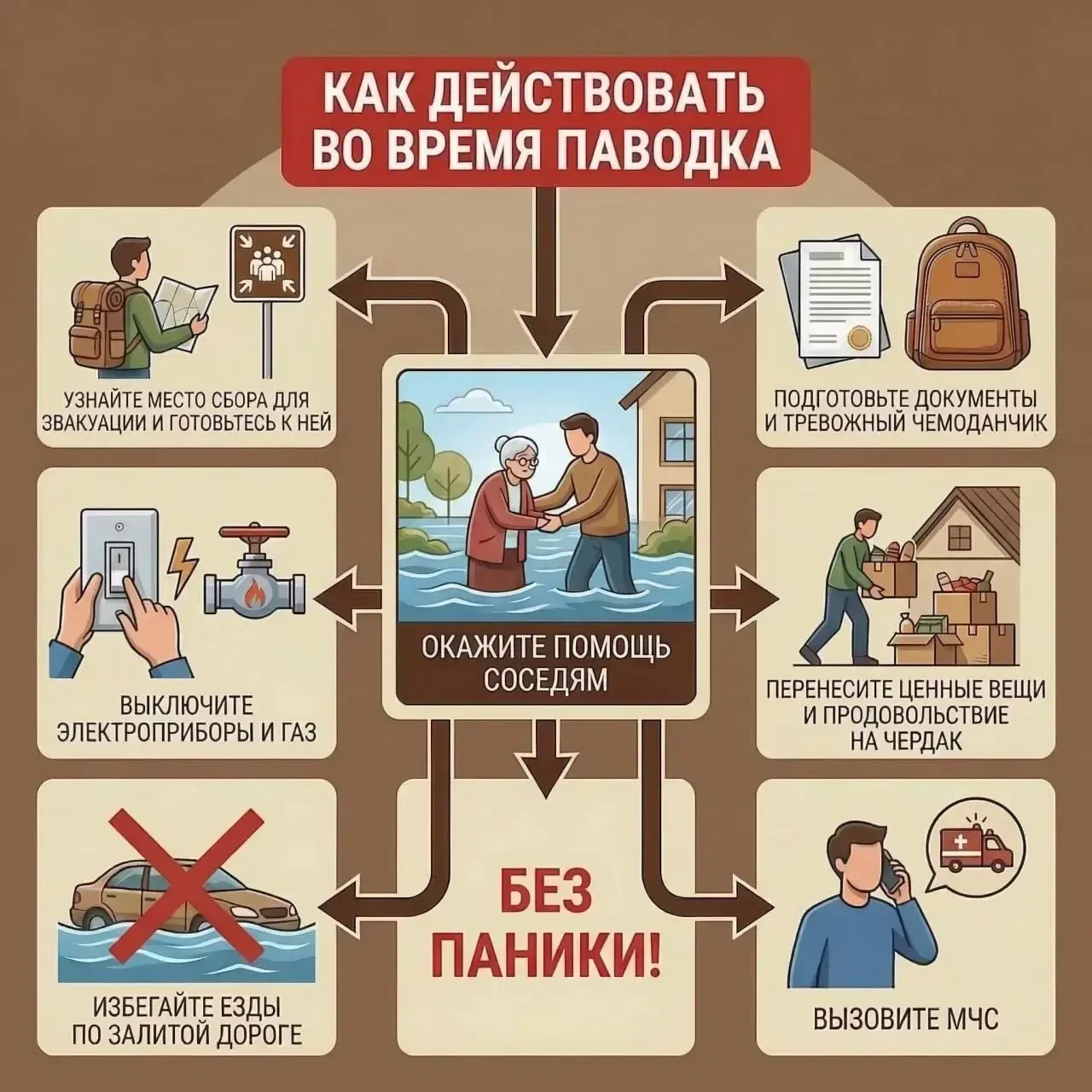 Как не растеряться при паводке?

В памятке основные правила, которые помогут в экстренной ситуации. 