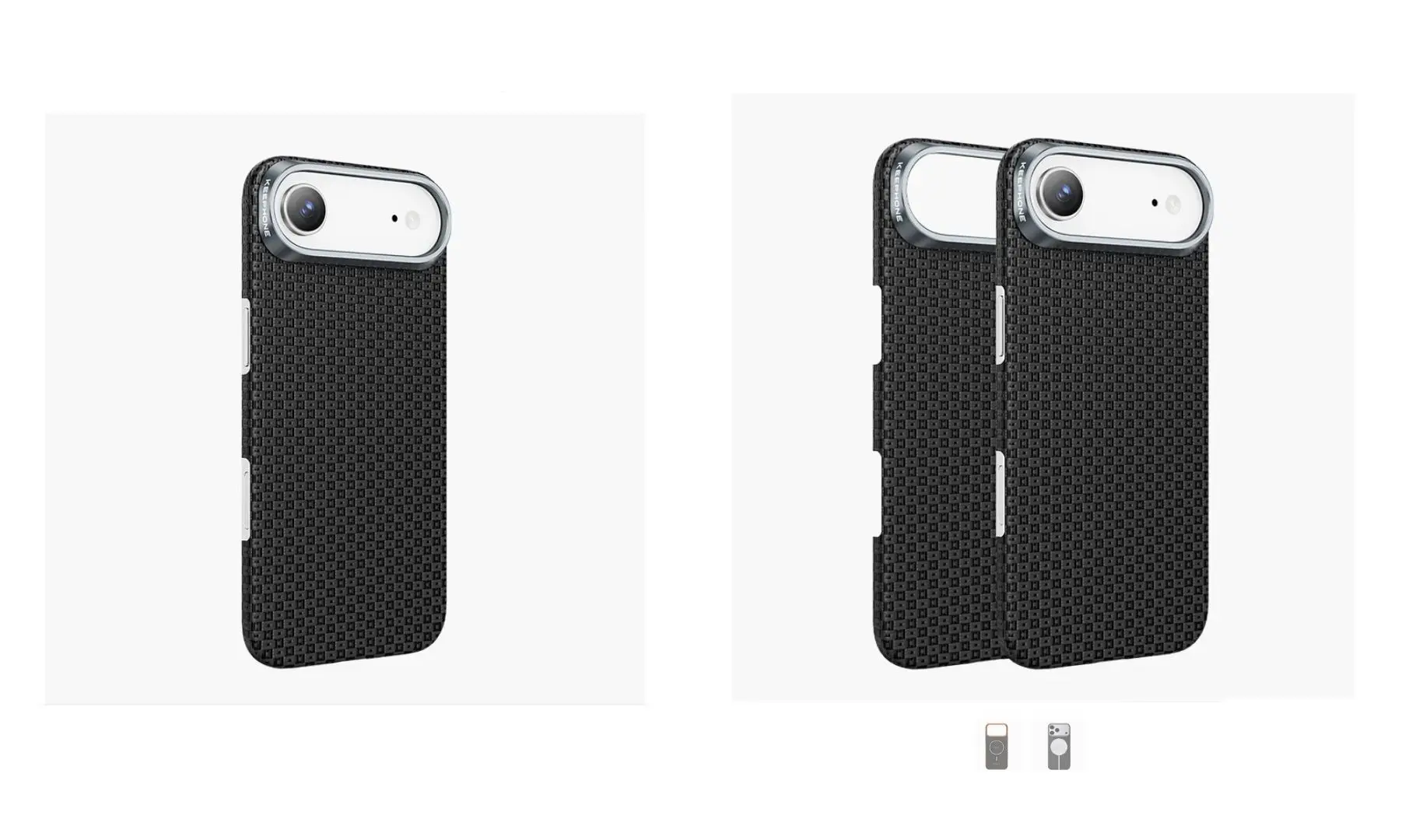 Чехол накладка для iPhone 17 Air, KEEPHONE Kevlar Ankora Magnetic Case, Aramid, Черный....