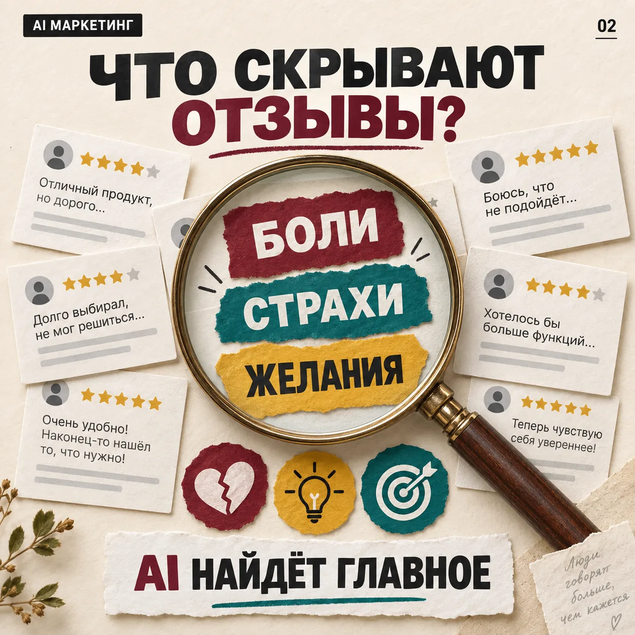 🔍 Промпт, который вытаскивает скрытые боли клиентов из отзывов