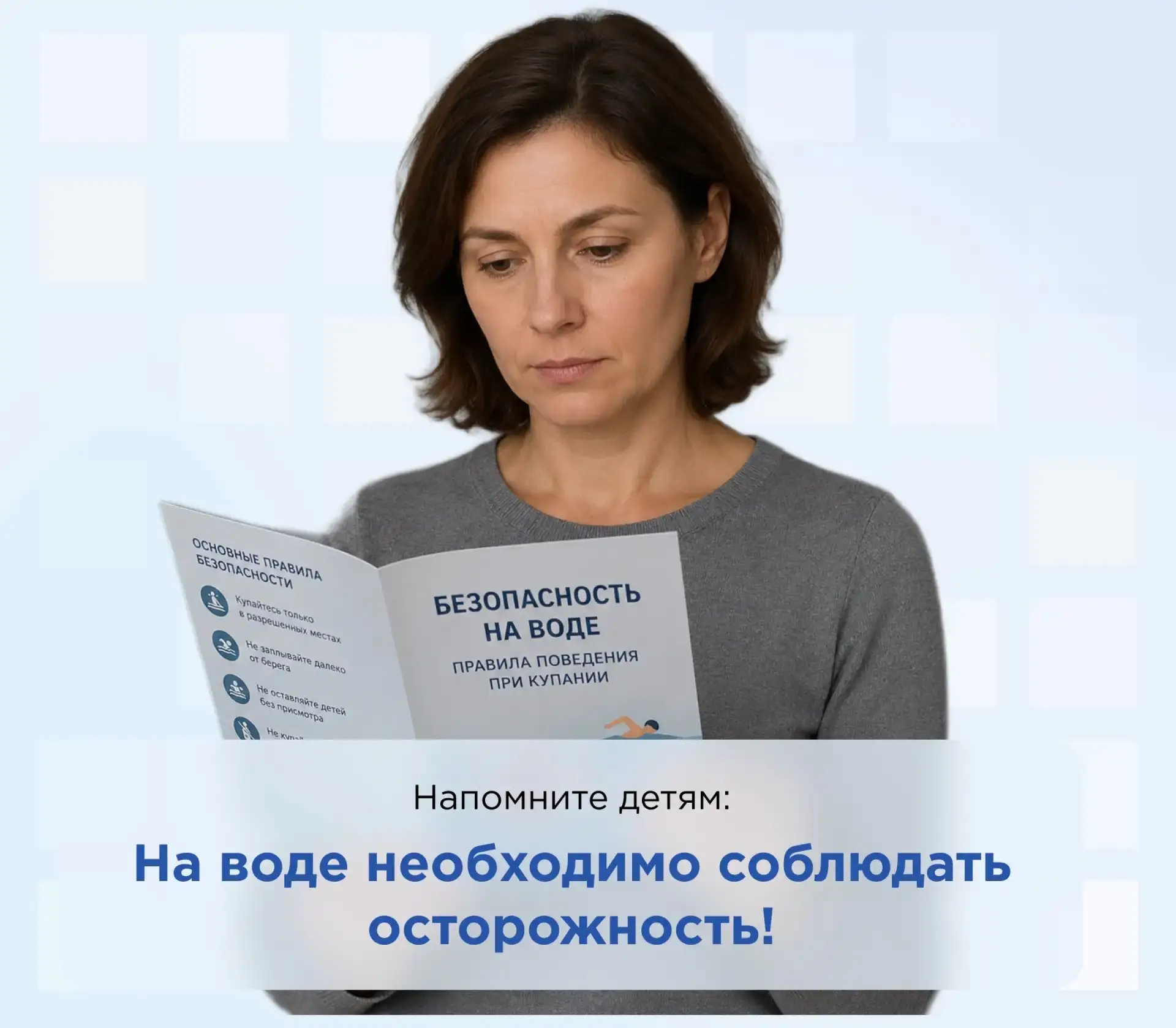 Уважаемые родители! Лето — повод еще раз поговорить с детьми о правилах безопасности у водоемов. Под