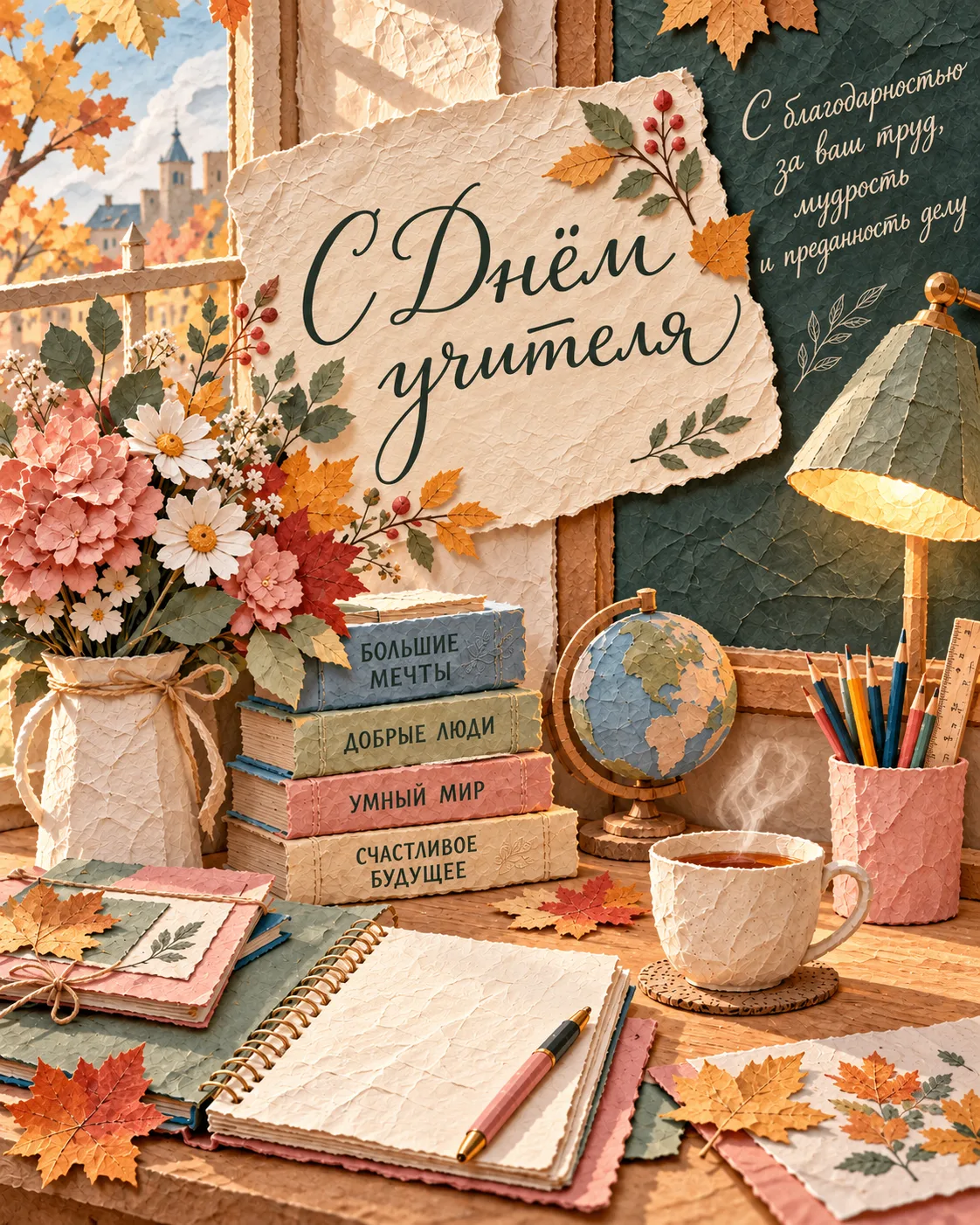 🧡 С Днём учителя, дорогие коллеги, члены профсоюза