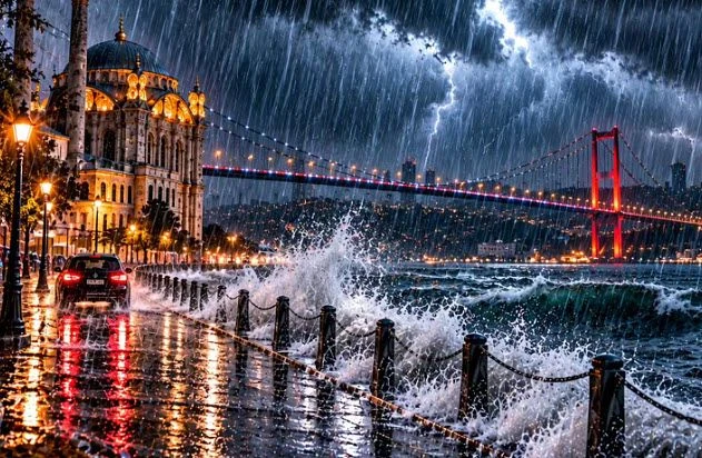 🌧️ В Стамбуле снова начинаются дождливые дни! ⛈️