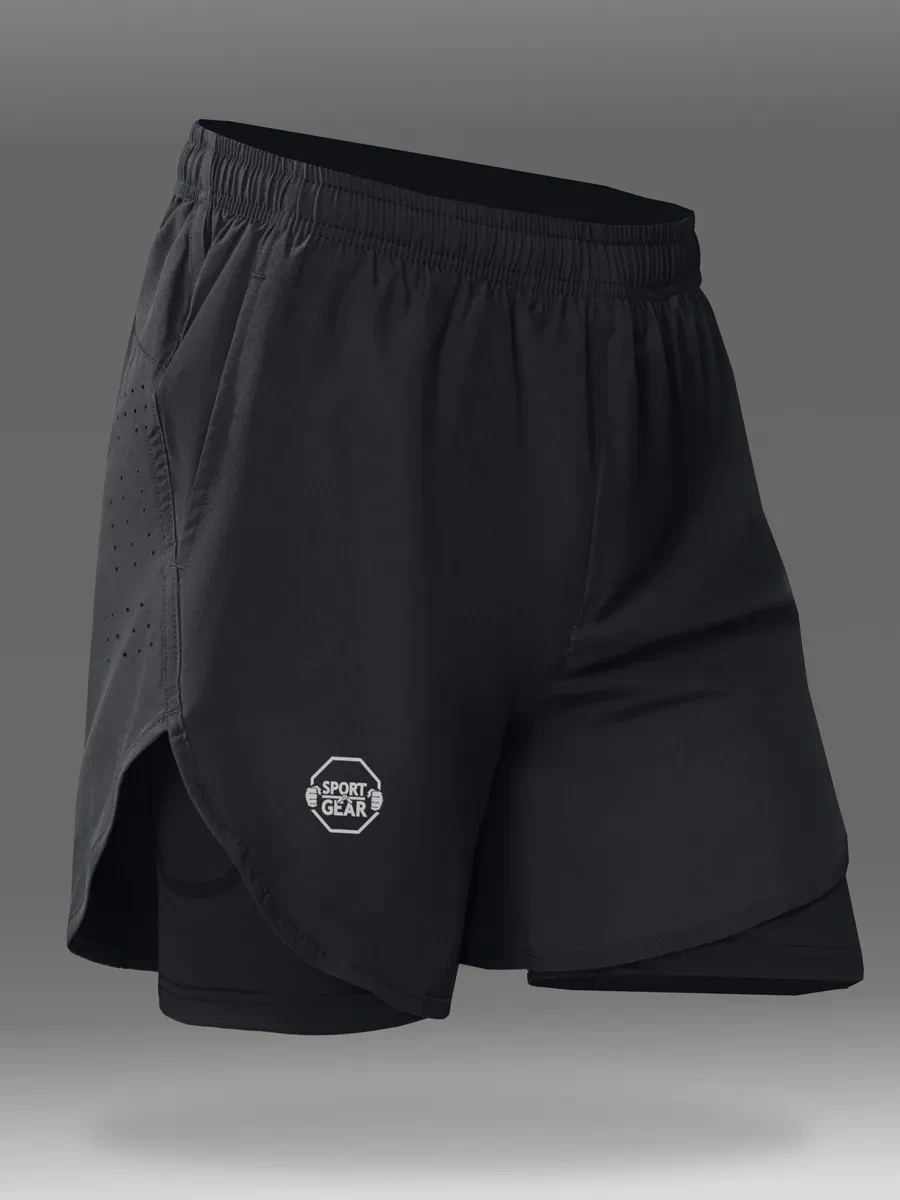 ⚡️ Шорты спортивные с тайтсами короткие мма для фитнеса, SPORT GEAR