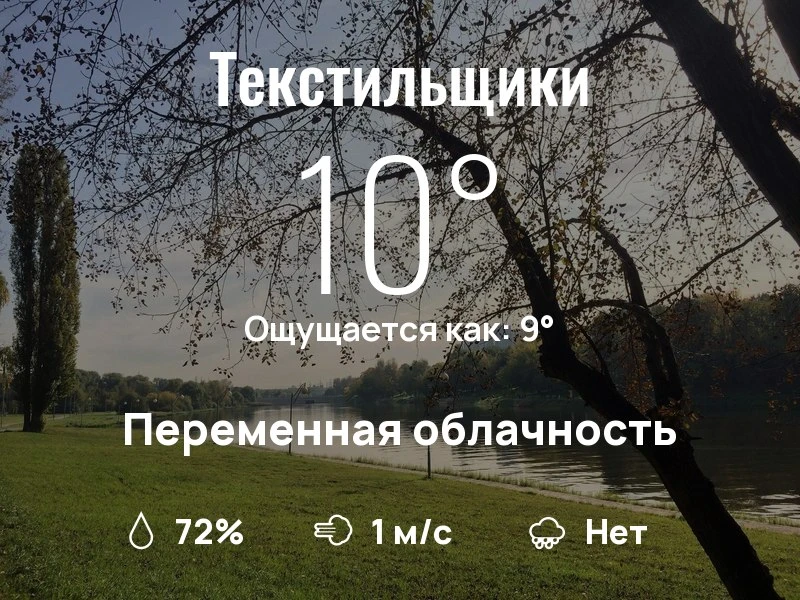 Что с погодой в Текстильщиках?