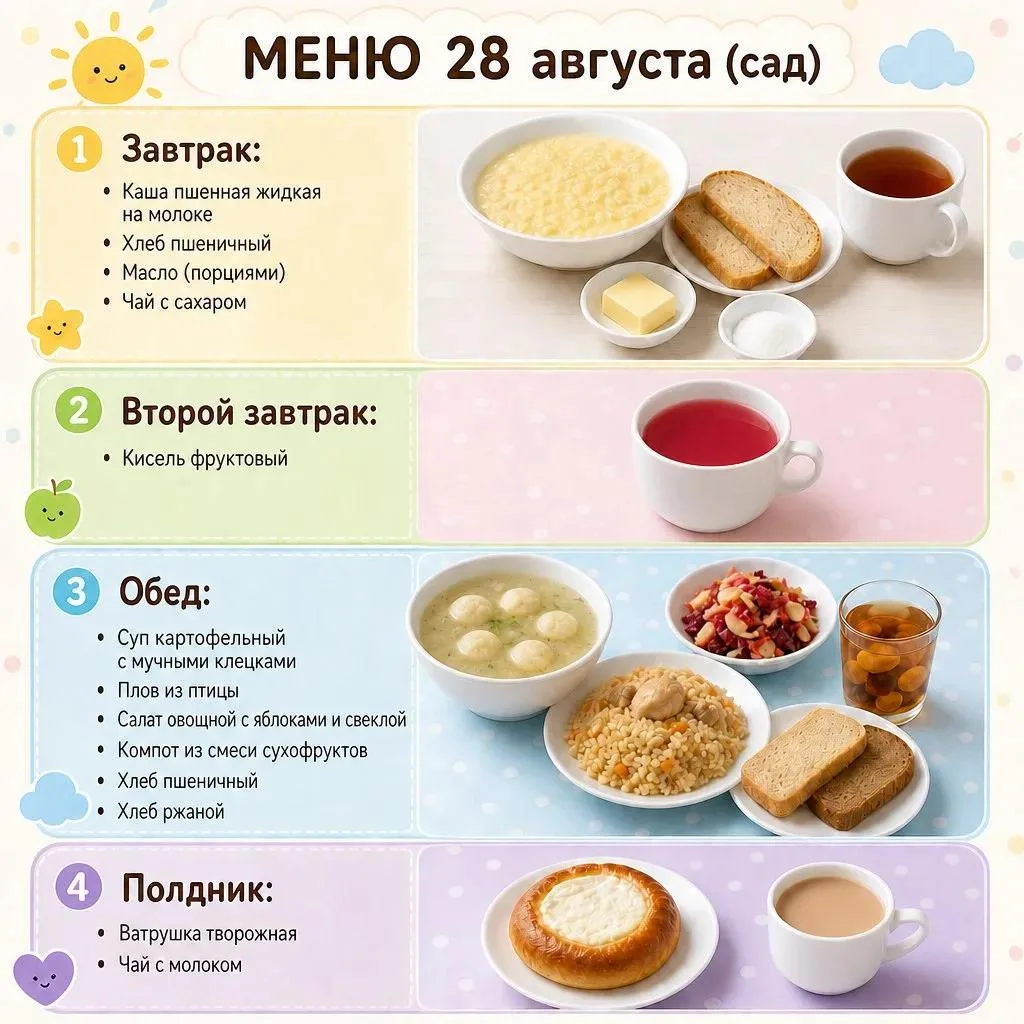 🍲 Меню на день — в картинке! 🍲