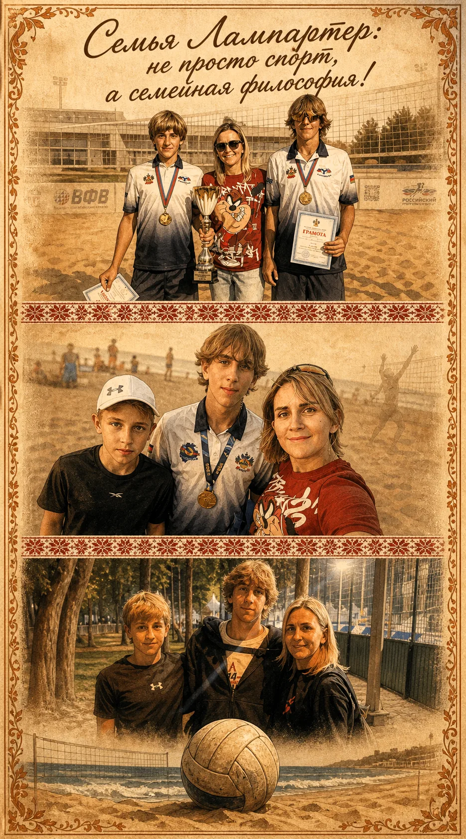 🏐 Не просто спорт, а семейная философия: семья Лампартер! ❤️

Завершаем серию историй о спортивных 