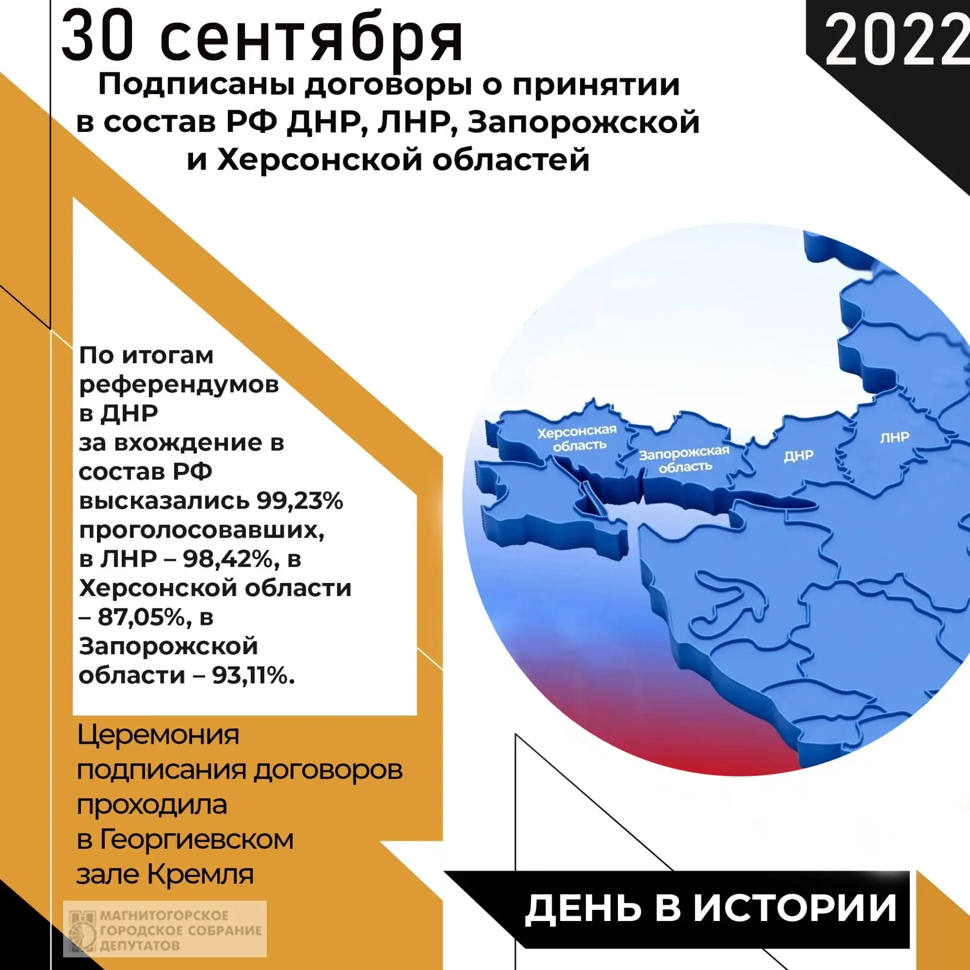 Сегодня, 30 сентября, в России отмечается День воссоединения Донецкой Народной Республи...
