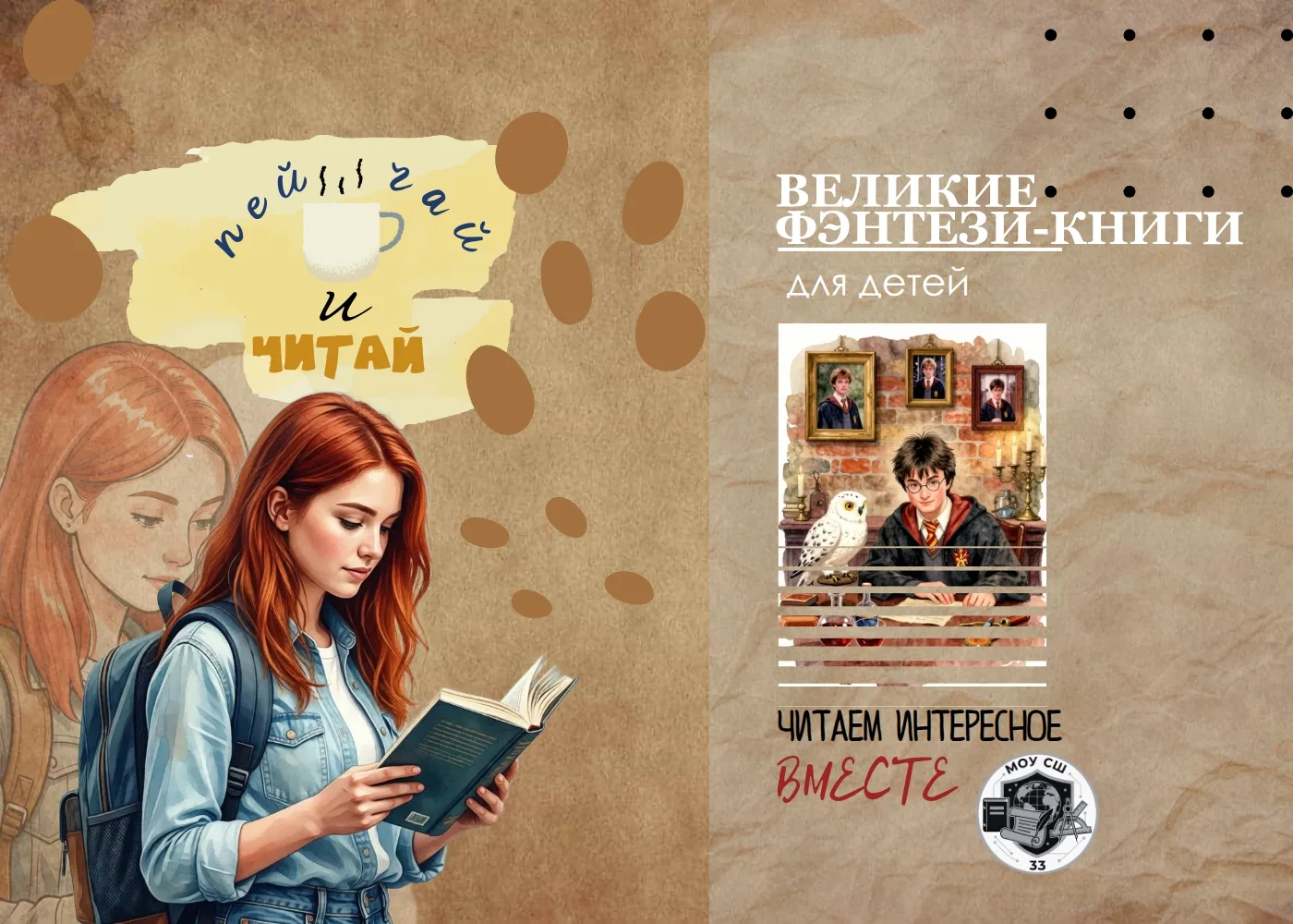 ПЕЙ ЧАЙ И ЧИТАЙ ФЭНТЕЗИ 
 
🧙‍♂Сегодня — день рождения всеми известного Гарри Поттера — любимца дете