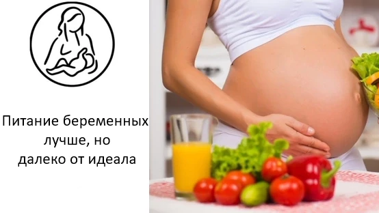 Питание беременных: лучше, чем раньше, но всё ещё далеко от идеала