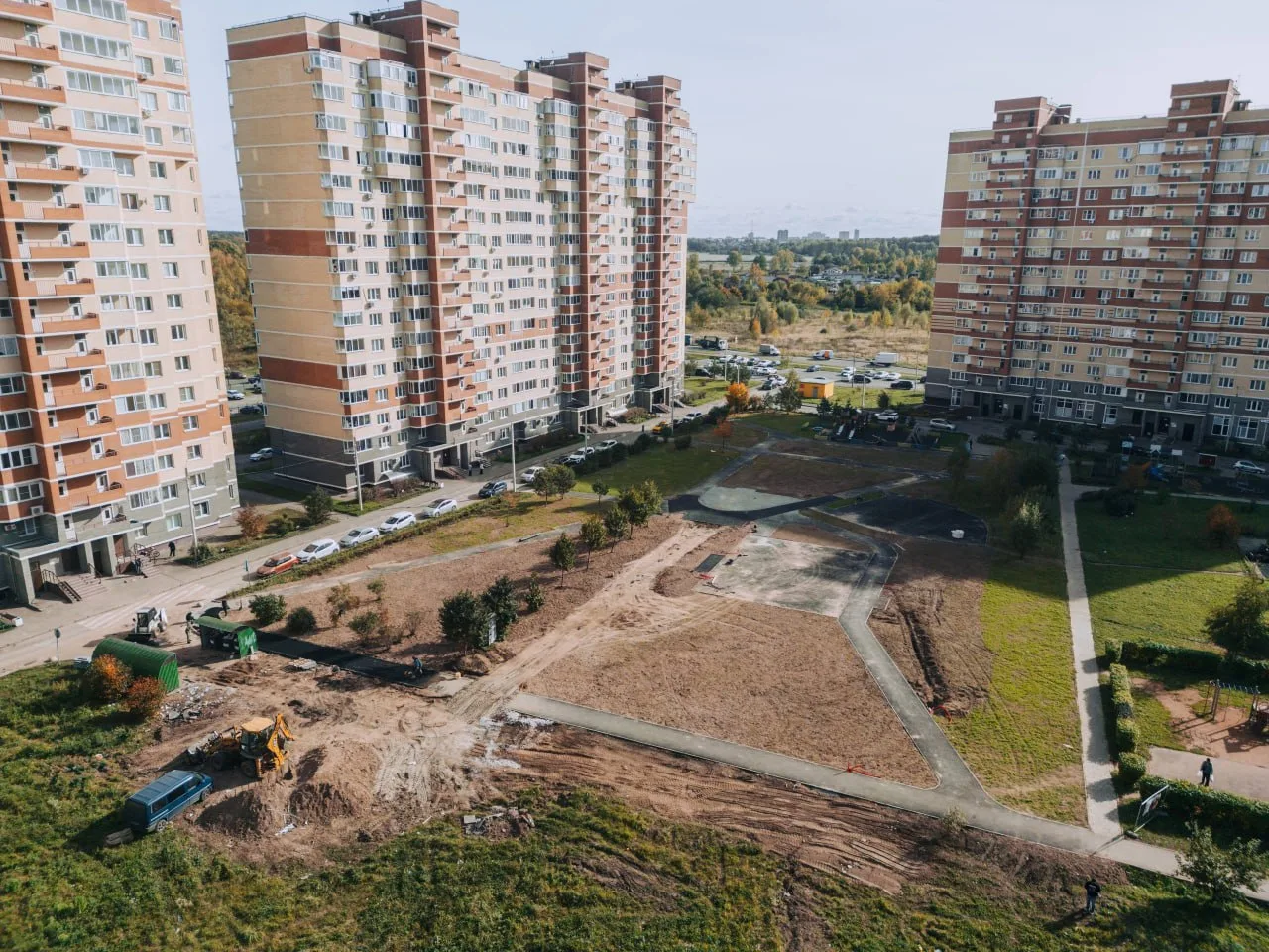 🌳 В городском округе Лосино-Петровский продолжается благоустройство нового общественно...