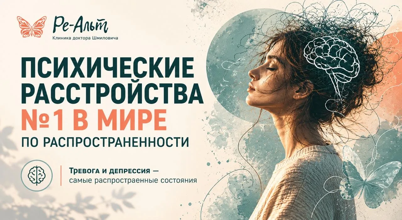 🧠 Психические расстройства вышли на первое место в мире по распространенности

Недавно вышло большо