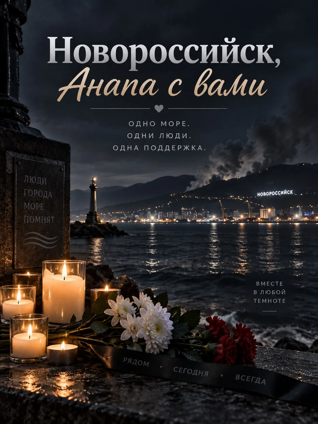 🕯 В Новороссийске минувшей ночью погибли четыре человека, в том числе ребёнок. Ещё 29 ...