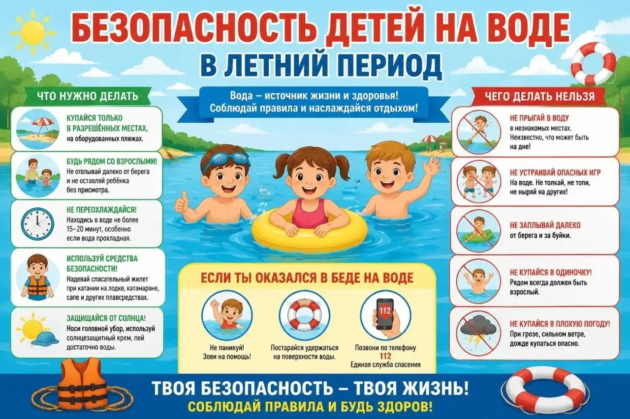 🔺ПАМЯТКА ДЛЯ РОДИТЕЛЕЙ - БЕЗОПАСНОЕ ЛЕТО 
📍Наступило лето - любимое время года детей. Каникулы, дл