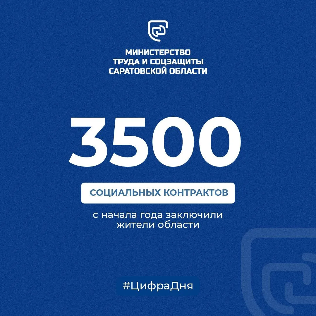 📌Жители Саратовской области заключили 3,5 тысячи социальных контрактов.
