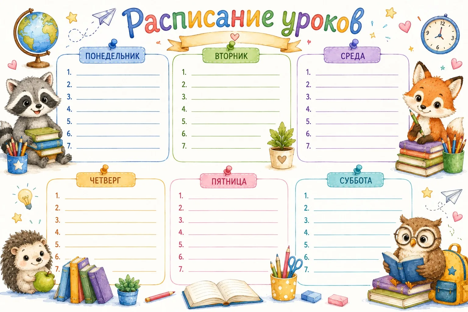 Расписание уроков 
#оформление 
Подготовишка