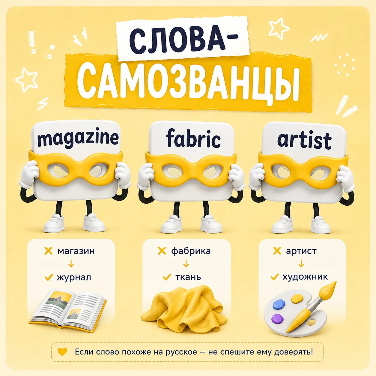 🎭 Слова-самозванцы в английском