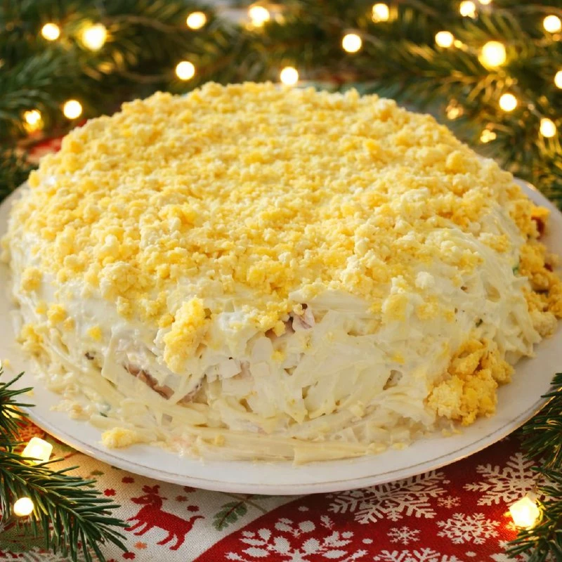 ОЧЕНЬ ВКУСНЫЙ СЛОЁНЫЙ САЛАТ — НЕЖНЫЙ, СОЧНЫЙ И СЫТНЫЙ, КАРТОФЕЛЬ И МОРКОВЬ ДАЮТ МЯГКОСТ...