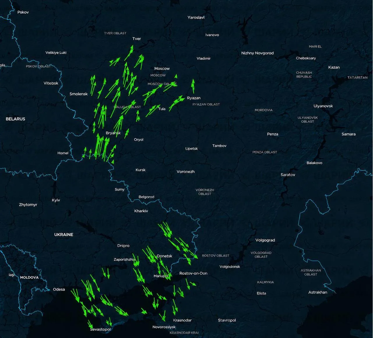 Украинские дроны снова пытаются прорваться к Москве.

В Подмосковье, предварительно, силы ПВО сбили 