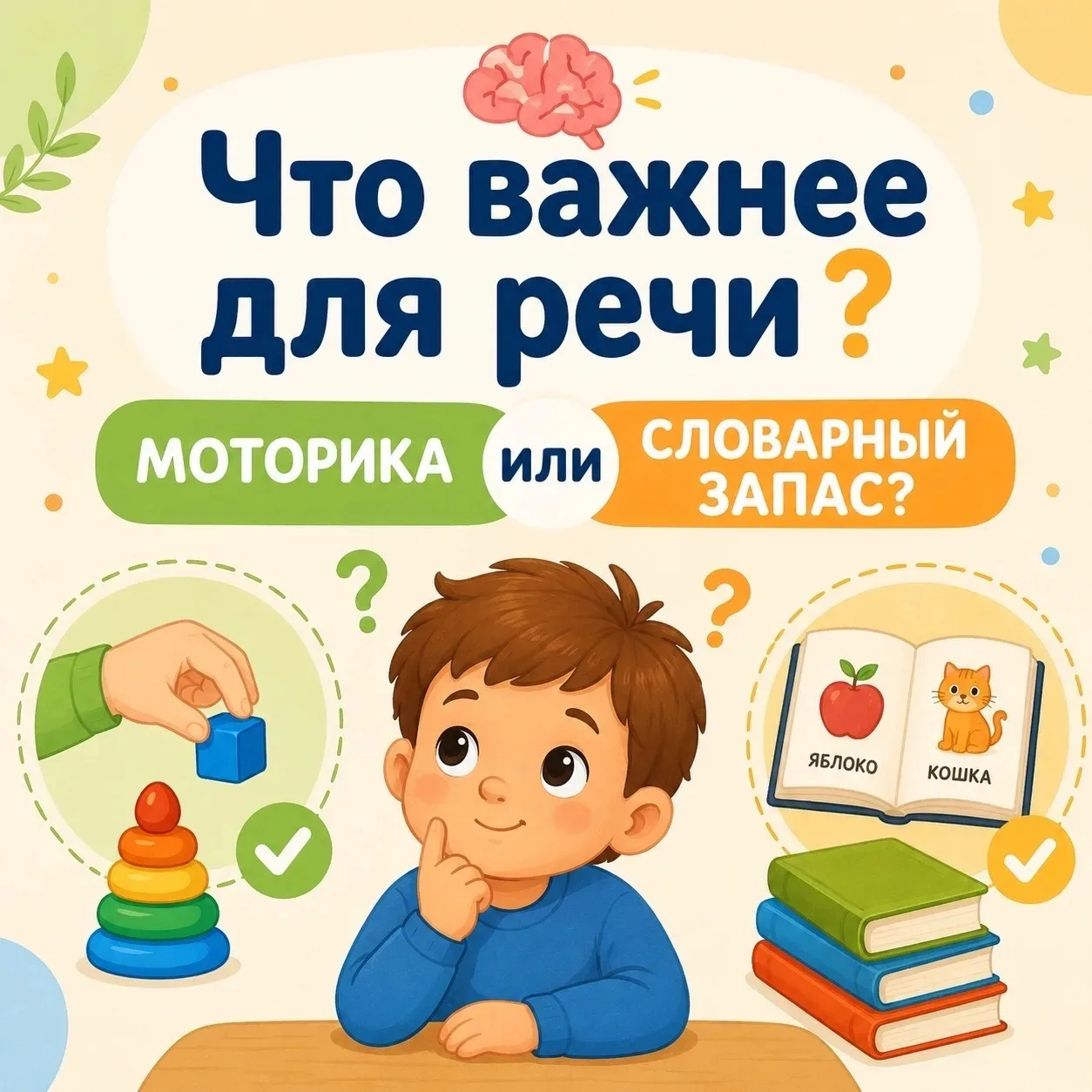 🧠 Что важнее для речи ребёнка: моторика или словарный запас?