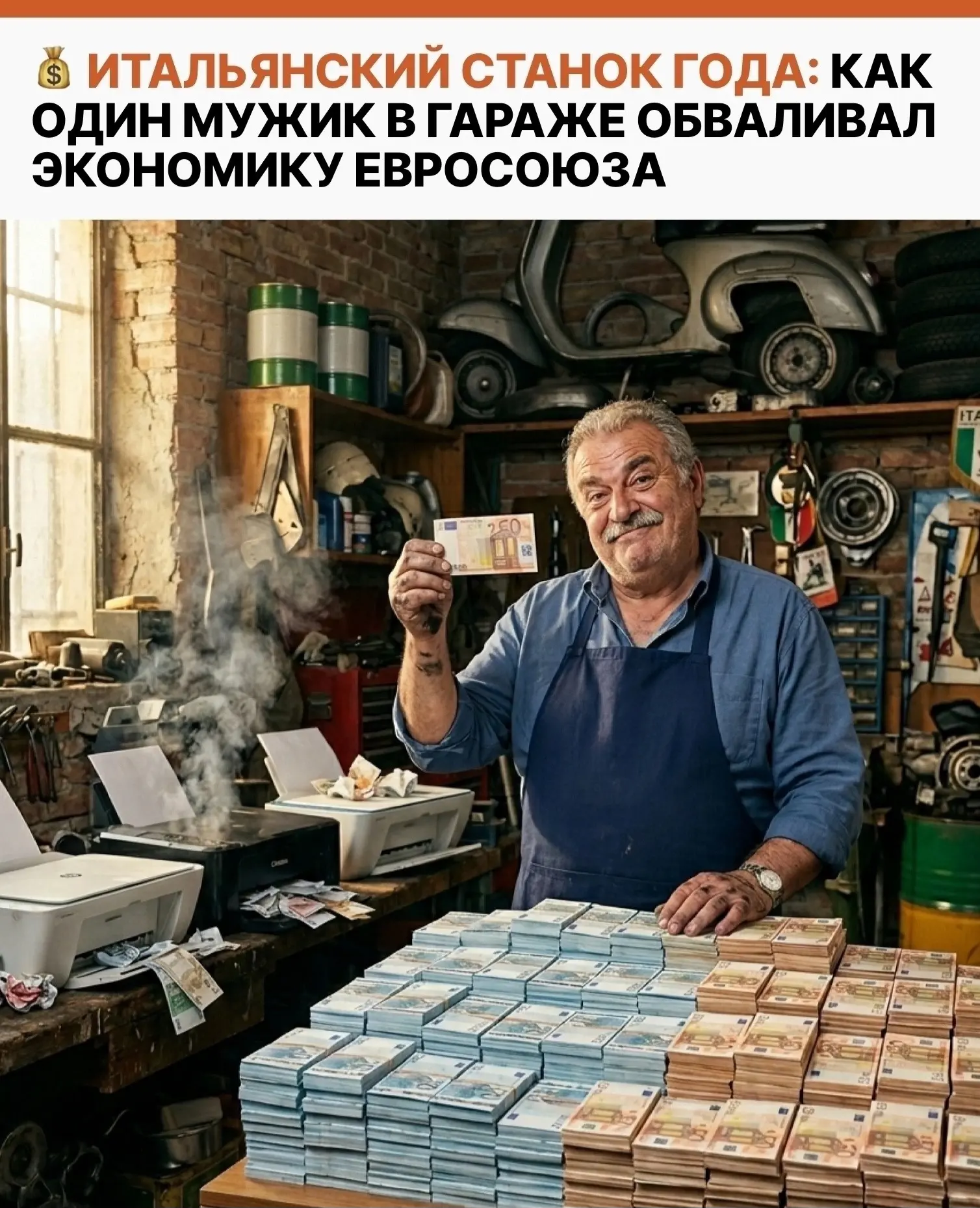 В Италии накрыли настоящего короля типографии и магистра принтерных дел. Местный умелец...
