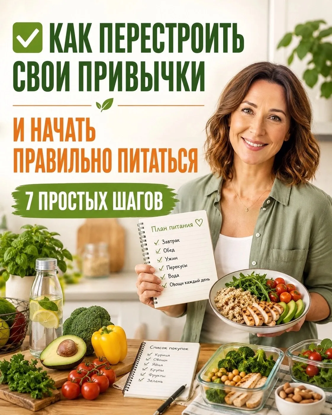 ✅Как перестроить свои привычки и начать правильно питаться

🚩Правильное питание начинается не с иде