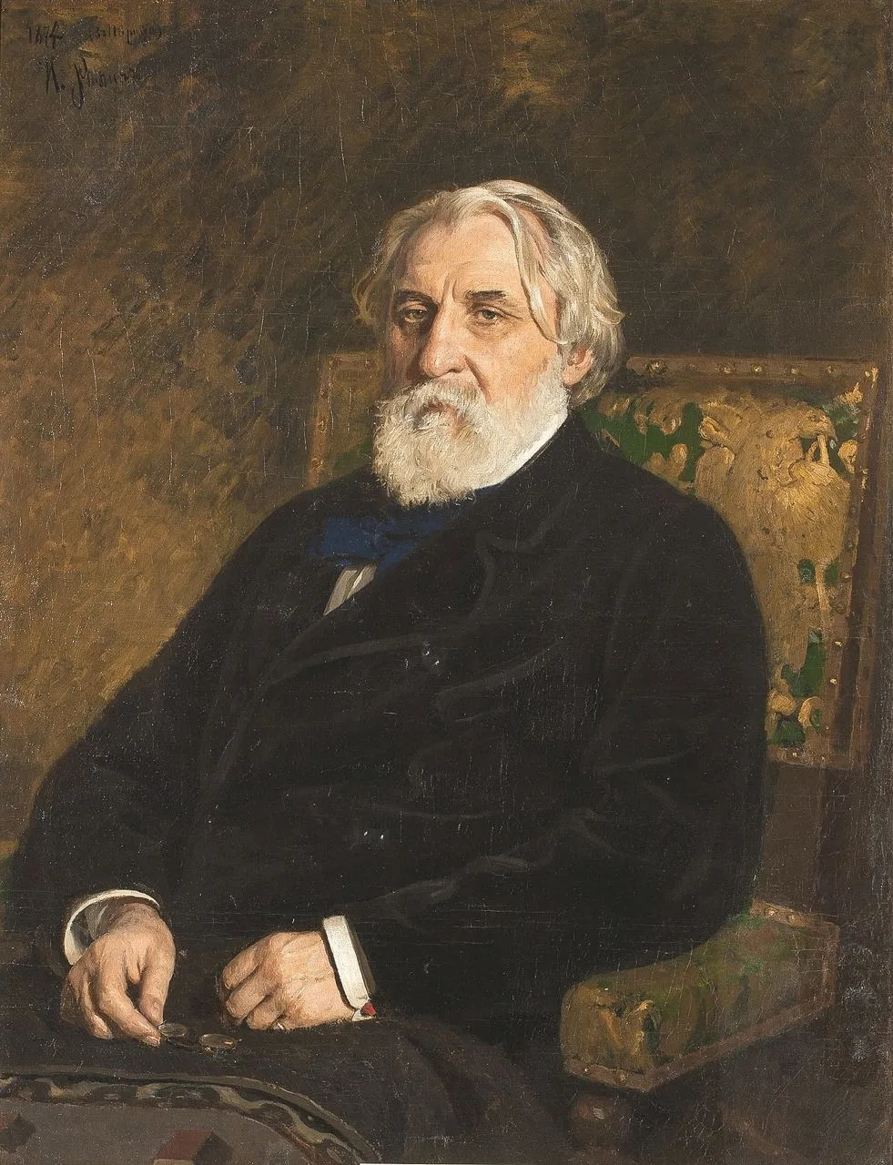 Иван Сергеевич Тургенев. Портрет работы И. Е. Репина, 1874 год