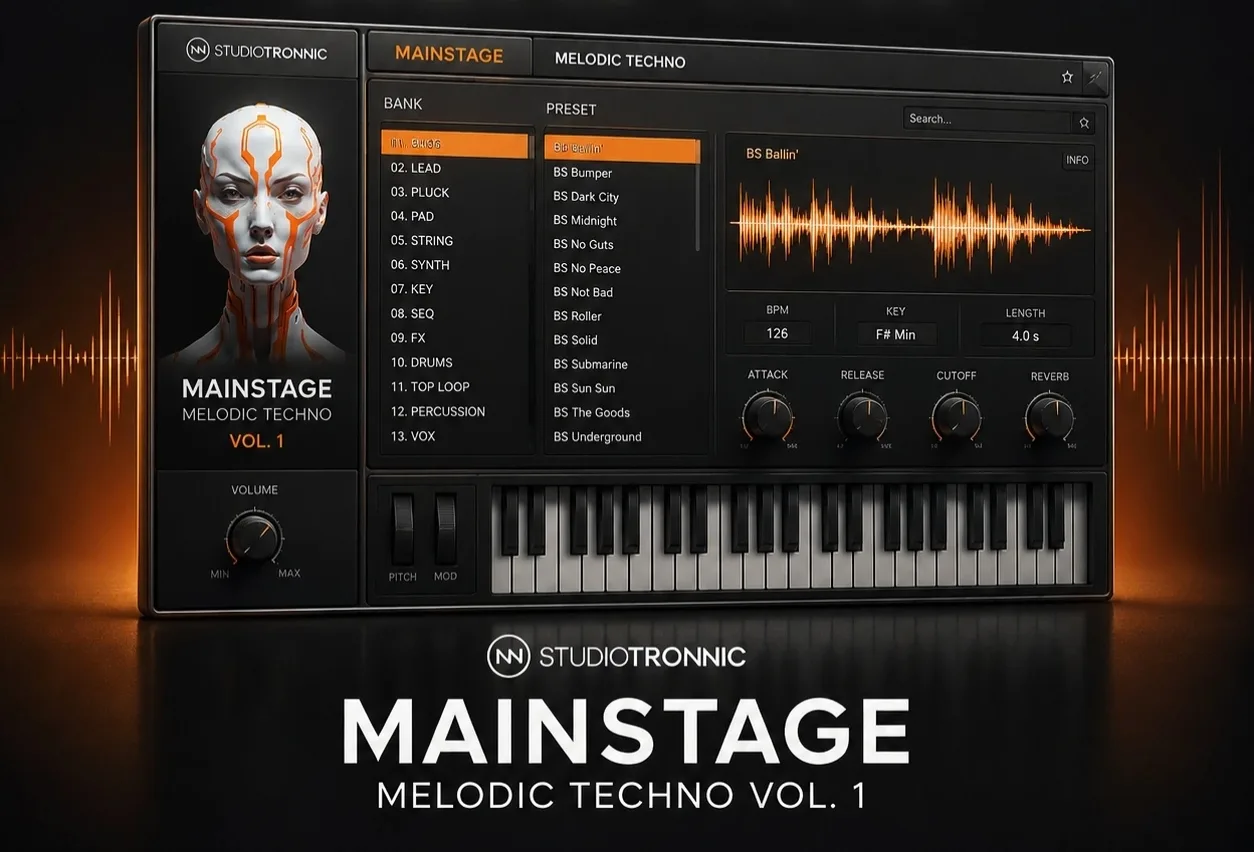 Mainstage Melodic Techno Vol. 1 — это не просто набор сэмплов, а 4 готовых проекта Able...