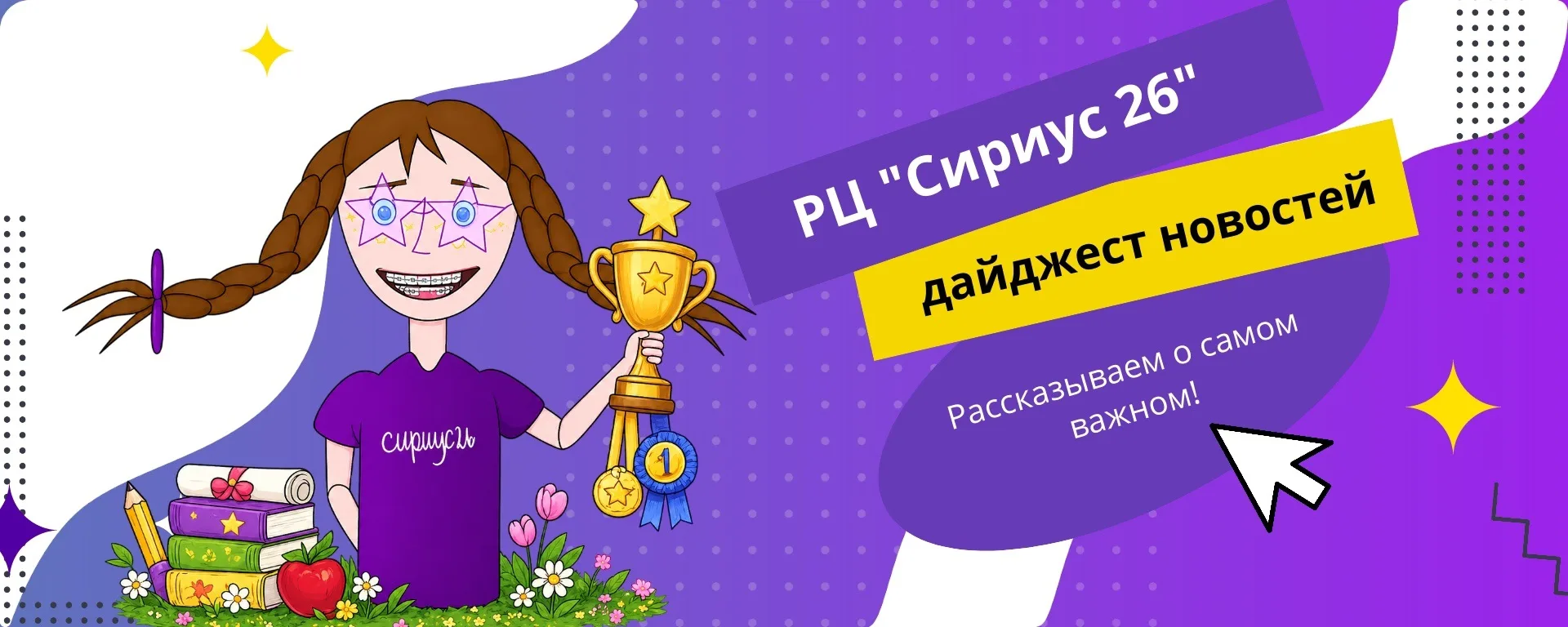 Привет, друзья! 💜 
 
Делимся интересными новостями: 

📍 Продолжается запись на 2026–2027 учебный г