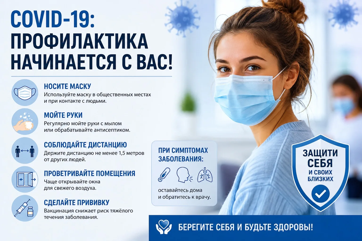 🦠 COVID-19: профилактика начинается с простых привычек