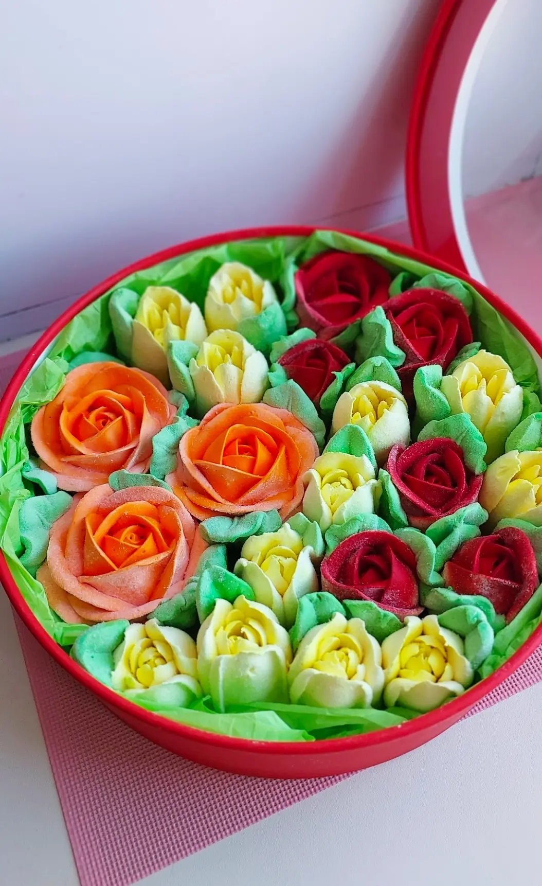 🌸Композиции в шляпных коробках диаметром 25 и 30 см