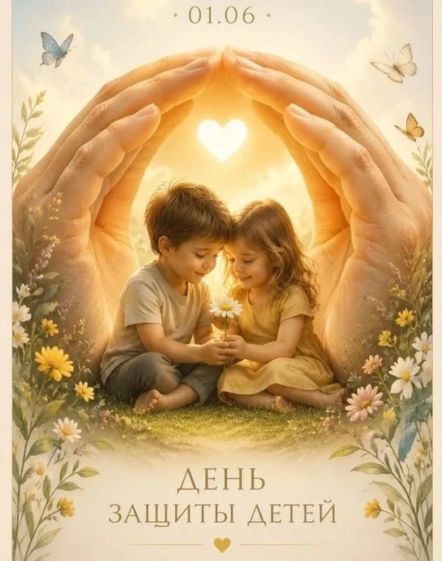 С Днём защиты детей! Пусть каждый ребёнок чувствует любовь, растёт в безопасности и вер...