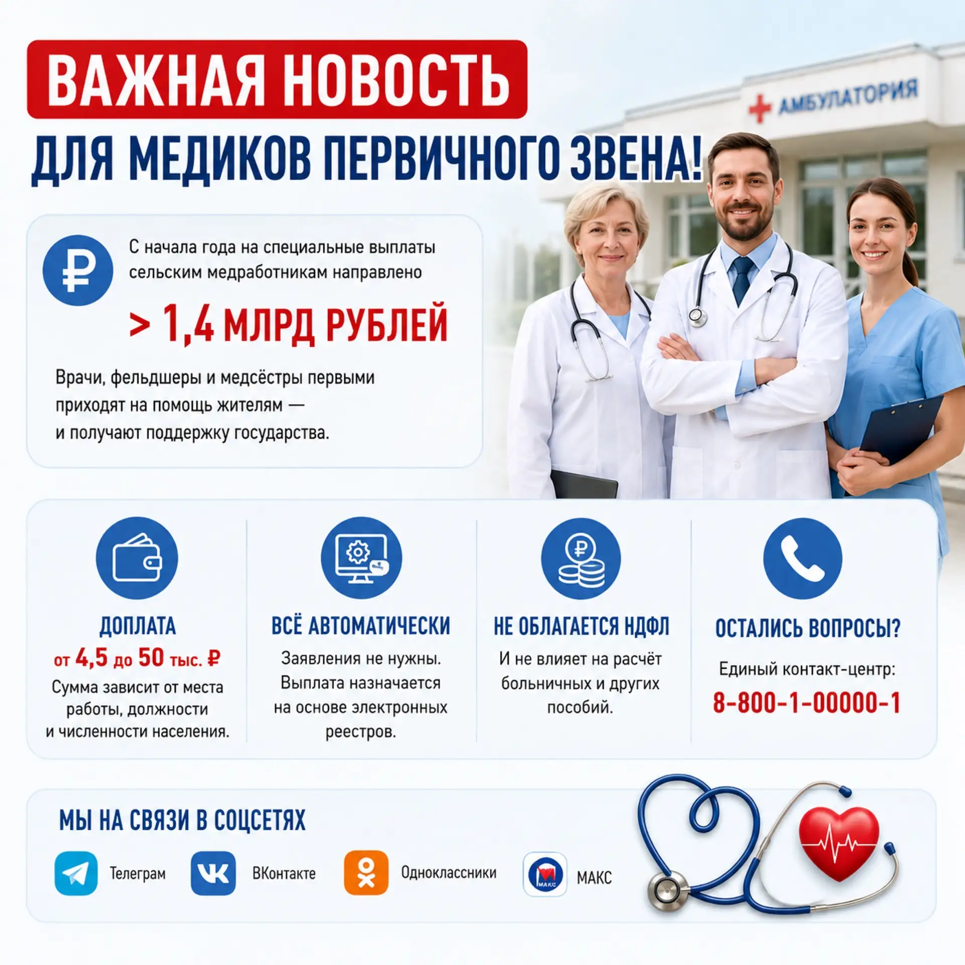 Важная новость для медиков первичного звена!