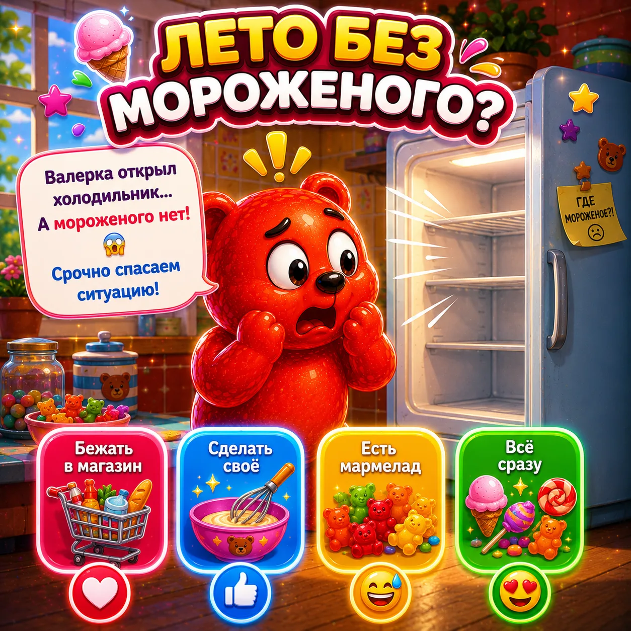 🍦🐻 ЛЕТО БЕЗ МОРОЖЕНОГО?