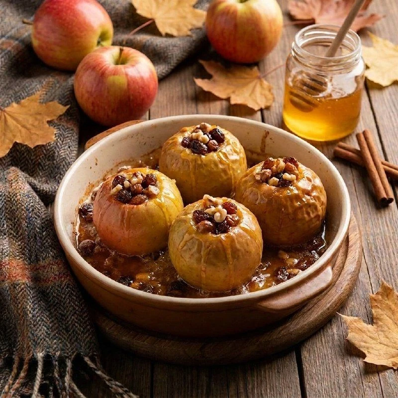 😋🍎Хит сезона: запеченные яблоки с медом, изюмом