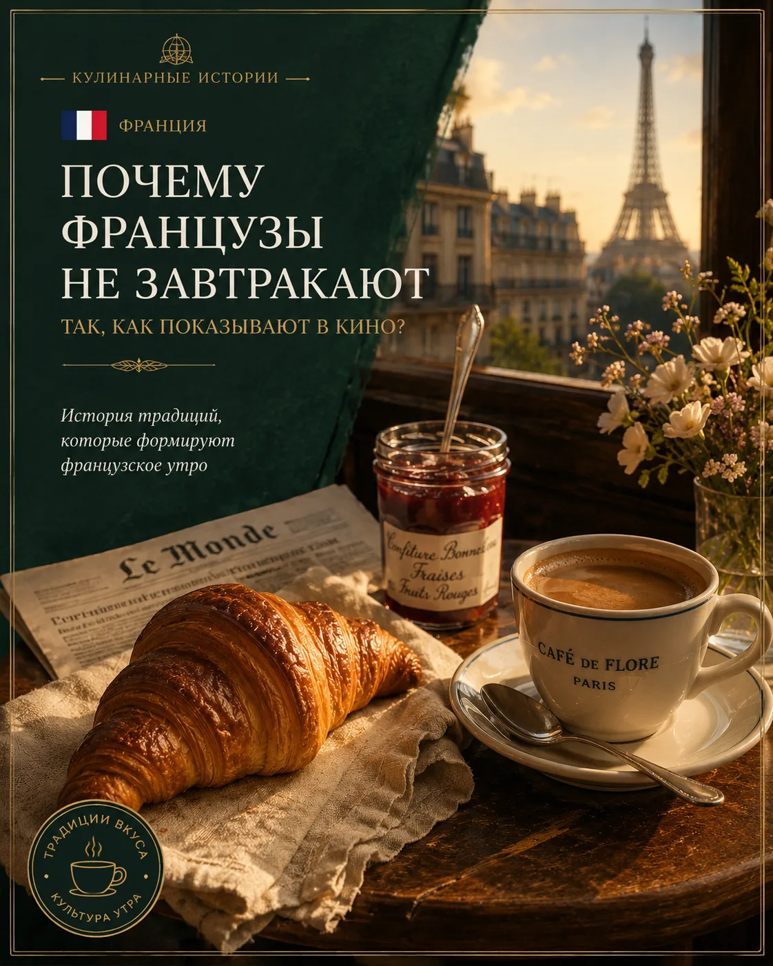 ☕ Почему французы не завтракают так, как показывают в кино?