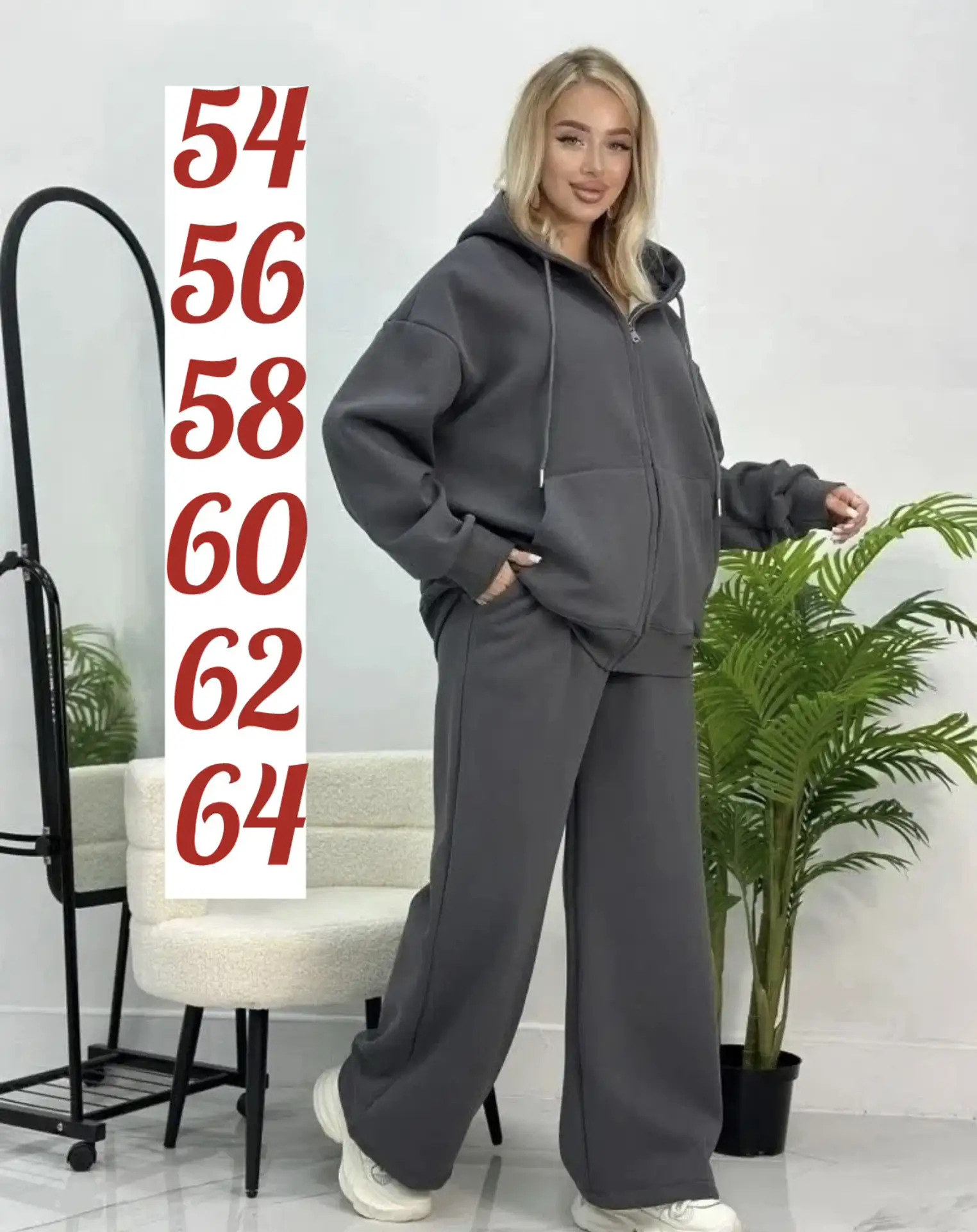 🌹3880 руб. 
🍀54,56,58,60,62,64
 Стильный костюм  
➖ткань: хлопок шлифованный  
➖длина : 68-70 см


