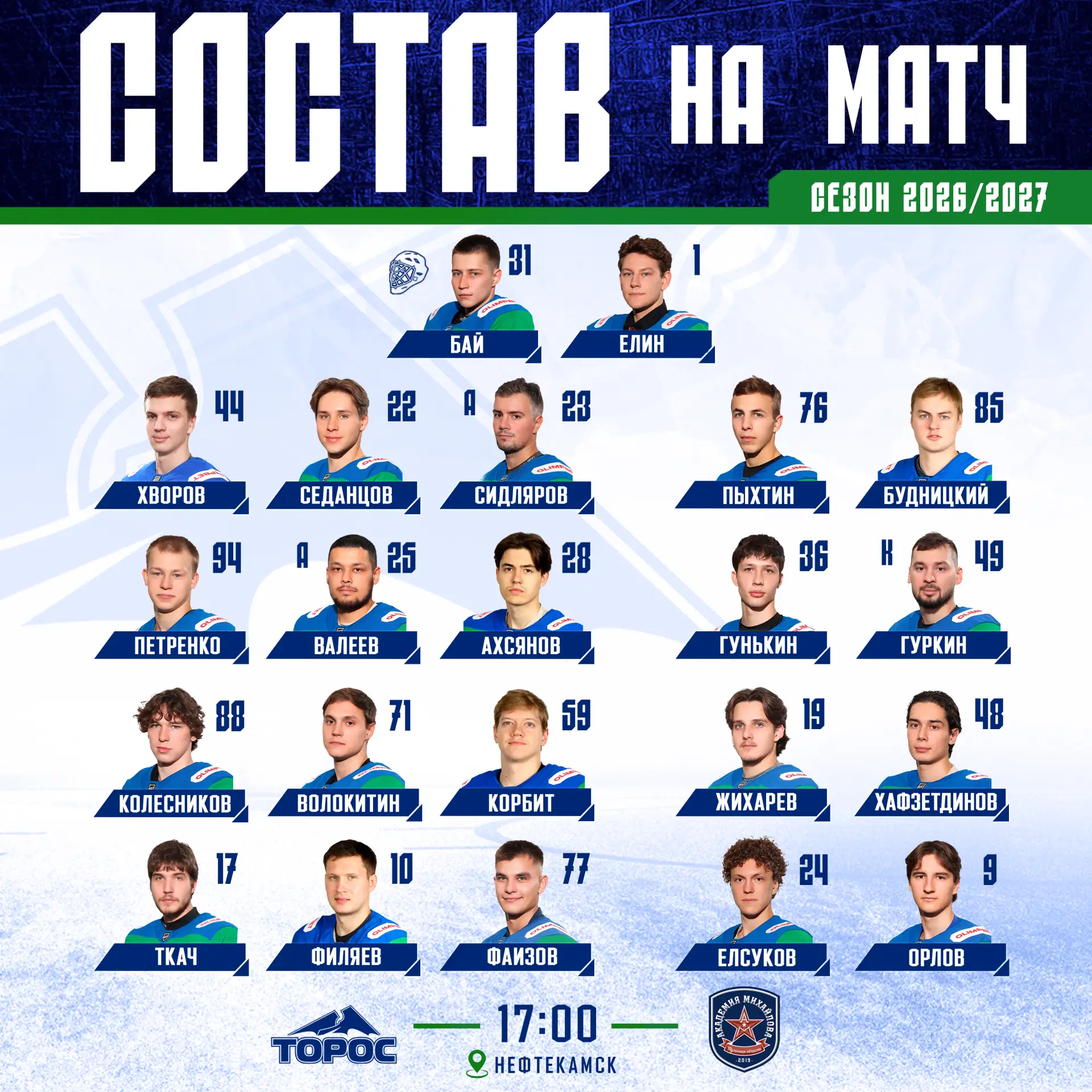 Бай - в воротах, Ткач и Елсуков возвращаются в состав🔥