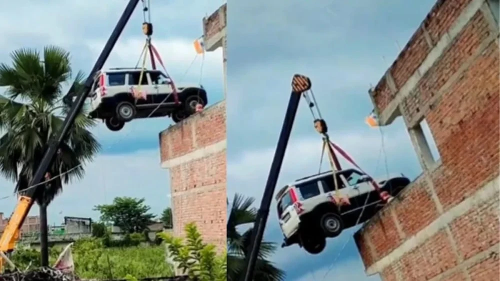 ​🚘Житель индийского штата Бихар решил не оставлять свою машину без присмотра во время ...