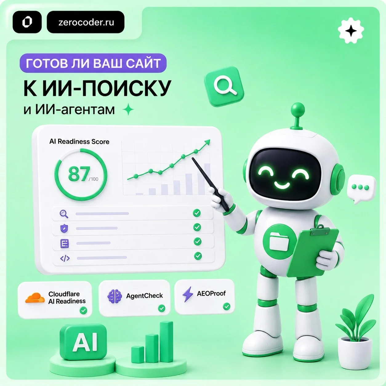 🧐 Ваш сайт готов к эпохе ИИ-поиска? Проверьте за пару минут  

Люди всё чаще ищут информацию не в G