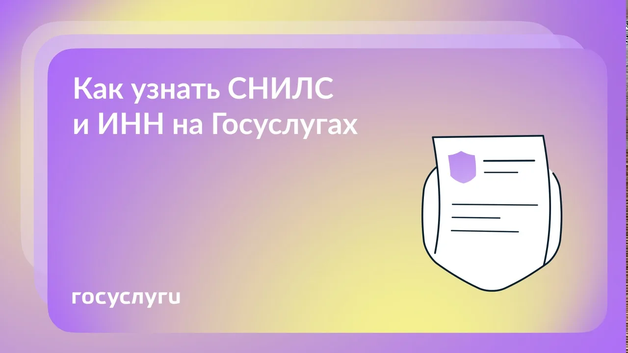 🔢  Два ваших уникальных номера на Госуслугах