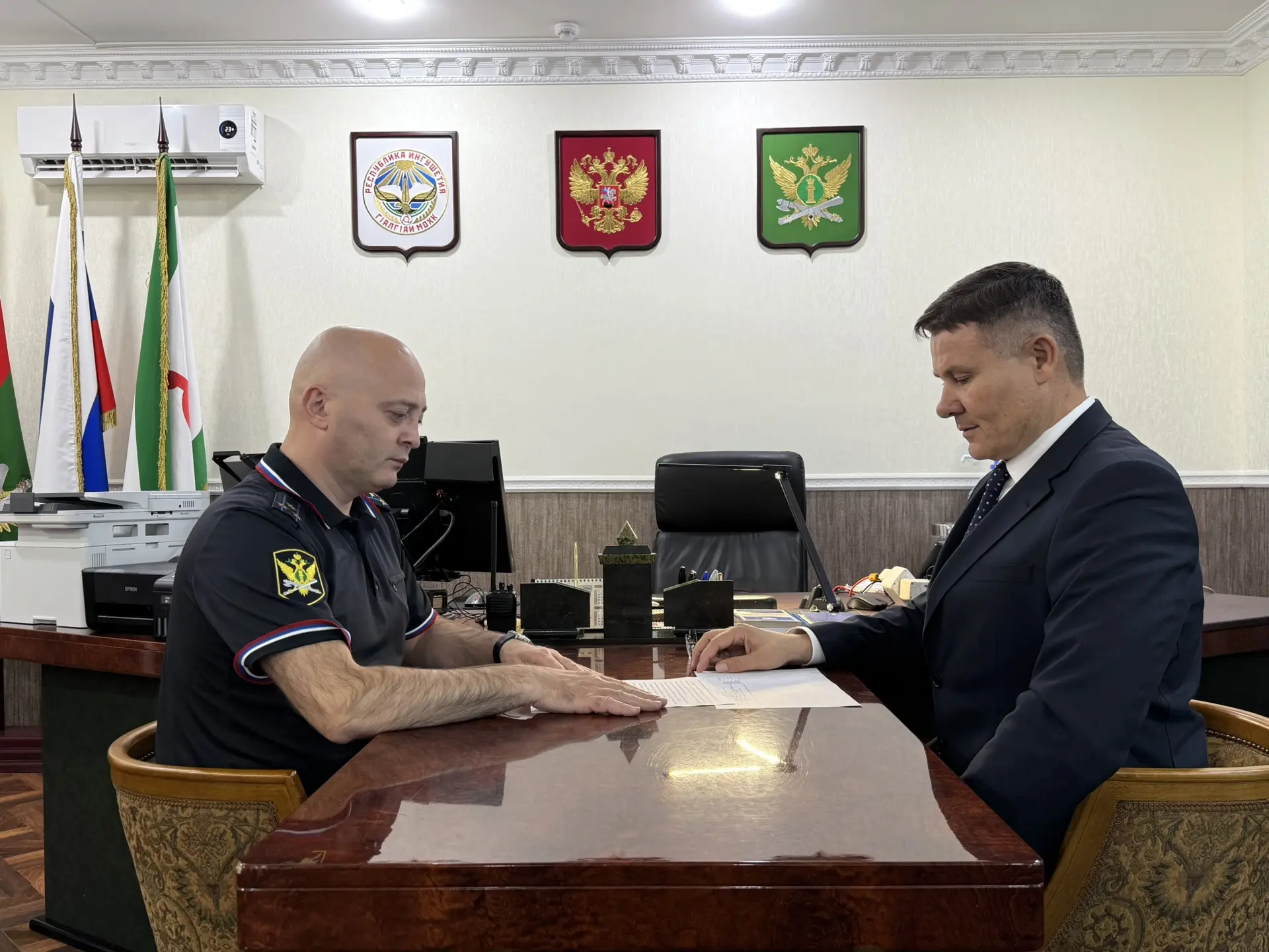 В УФССП России по Республике Ингушетия состоялась рабочая встреча с руководством ОФСИН России по рег