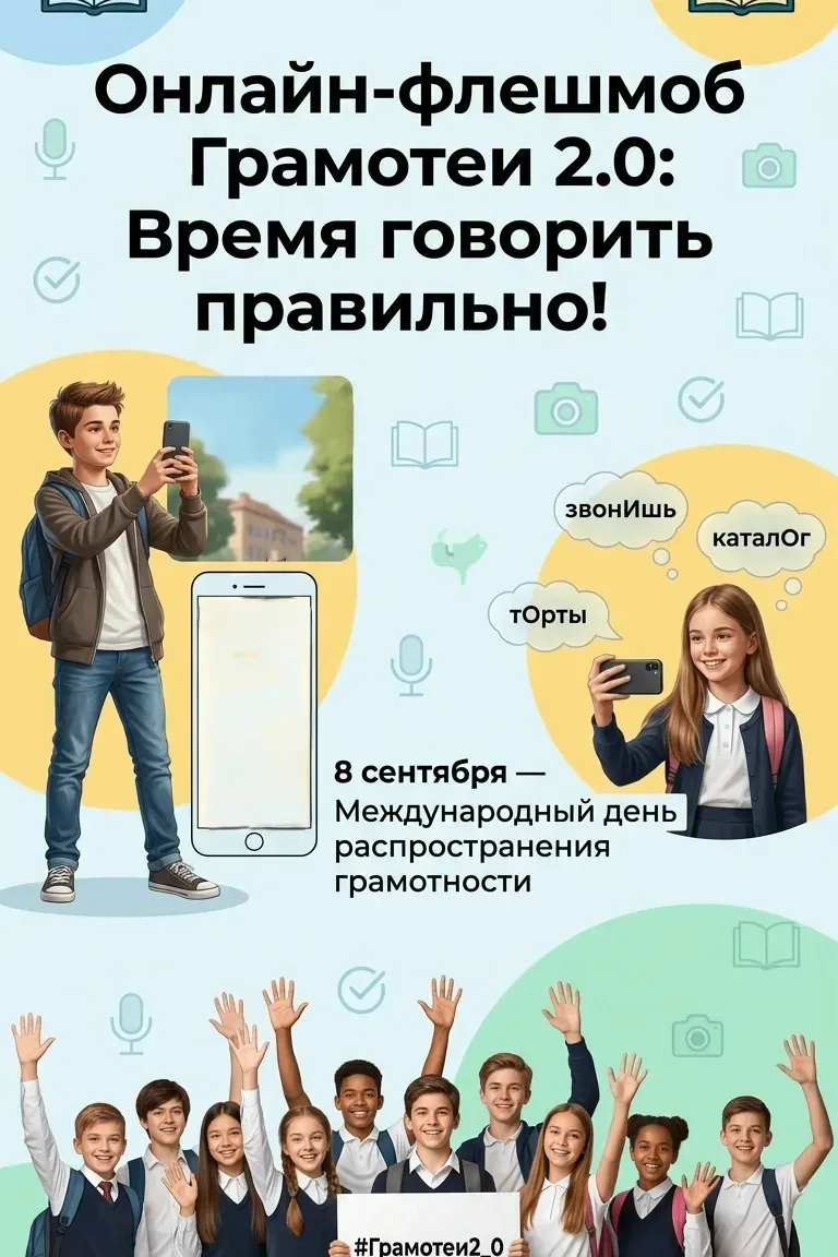 📚 Онлайн-флешмоб «Грамотеи 2.0: Время говорить правильно!»
