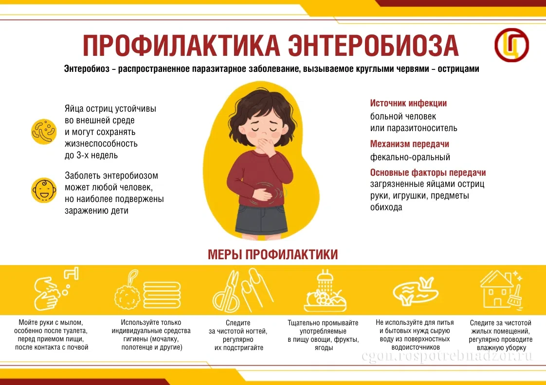 📌Профилактика энтеробиоза