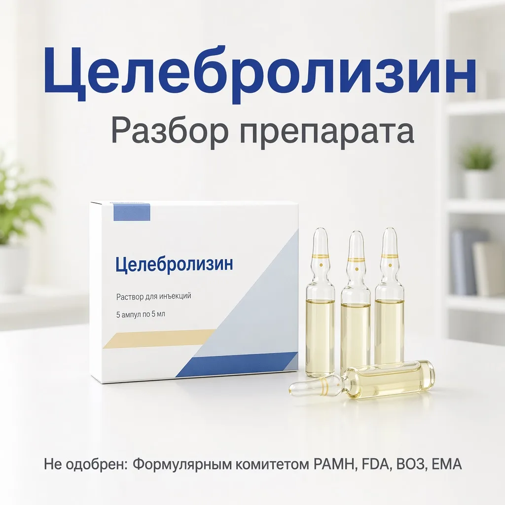 Церебролизин часто назначают при инсульте, когнитивных нарушениях, деменции, последствиях черепно-мо